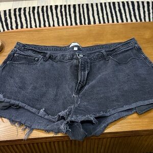 Abercrombie & Fitch Faded Black Jean Shorts